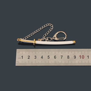 Quỷ Slayer kích thước nhỏ 9cm dao Keychain zenitsu agatsuma Mặt dây chuyền kim loại thanh kiếm Keychain với vỏ bọc - Product Image 5