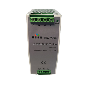 Fuente de alimentación conmutada serie DR 75W AC DC 24V SMPS 110V/220V entrada 20A/40A salida LED de riel DIN para aplicaciones industriales 60Hz - Product Image 1