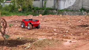 Gelişmiş Off Road küçük UGV şasi Robot platformu bağımsız süspansiyon özelleştirilmiş programlanabilir 4 tekerlekler düz UGV araç - Product Image 4