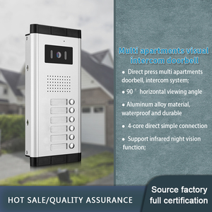 <strong>Factory</strong> Supply Wired Video Doorbell <strong>System</strong> 6 Apartment Video <strong>Intercom</strong> with Door Phone Kits and Monitor Function - Product Image 3