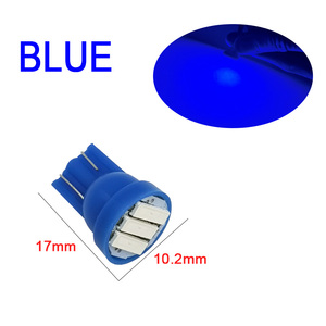 3SMD LED T10 12V หลอดไฟ LED สีขาวสีฟ้าสีแดงสีเขียวสีเหลือง1.5W W5W ป้ายทะเบียนทรงลิ่มแหล่งไฟรถยนต์ - Product Image 4