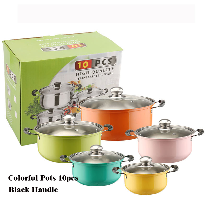 10 pots colorés/ensemble