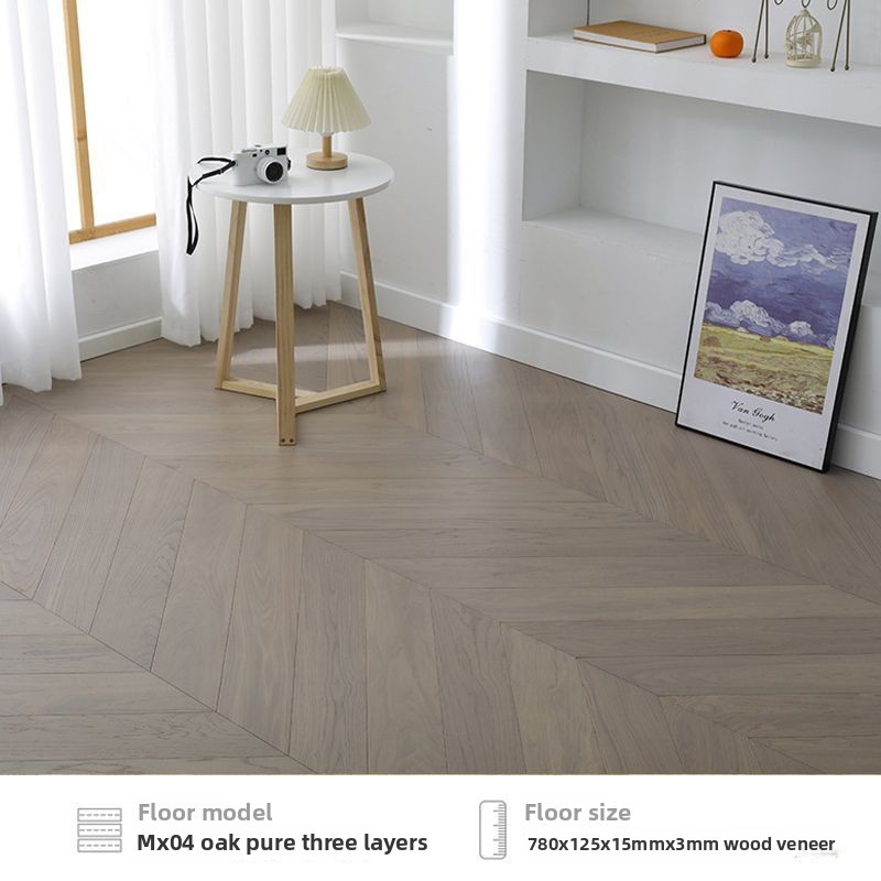 Pure three-layer oak skin fish bone splicing MX04