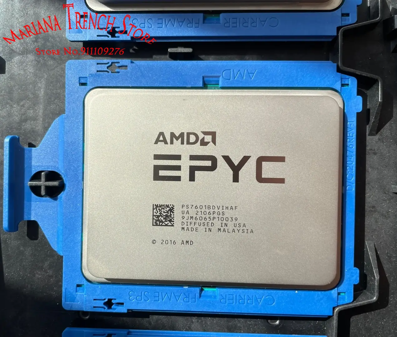 EPYC 7601 के लिए 32 कोर प्रोसेसर 64 धागे मैक्स। बूस्ट घड़ी अप करने के लिए 3.2GHz आधार घड़ी 2.2GHz