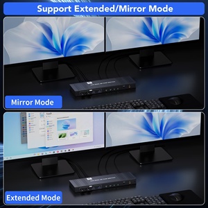 SYONG New Design USB3.0 Display Port Dual Screen 2x2 Switcher Selector 2 Port DP Displayport USB HDMI <strong>KVM</strong> <strong>Switch</strong> for 2 PC