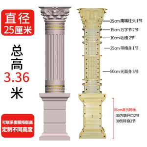 Sale on Plastic Mold for Concrete Roman <strong>Pillar</strong> Column of Roman <strong>Type</strong> Shape - Product Image 6