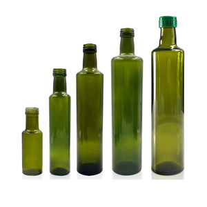 Индивидуальная круглая кухонная стеклянная бутылка для приготовления пищи с оливковым маслом со Skrink 100 мл 250 мл 500 мл 750 мл 1000 мл - Product Image 1