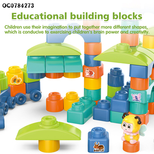 Bloques de construcción de plástico para niños, 59 piezas, bricolaje - Product Image 3