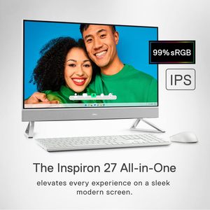 De-LL IN-spiron 7730 All In One คอมพิวเตอร์ตั้งโต๊ะ27นิ้ว FHD Intel Corei5 -1334u 16GB DDR4 RAM 512GB SSD window-S 11สีขาว - Product Image 3