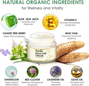 Özel etiket etkili vahşi Yam krem doğal denge hormonu kabartma menopoz belirtiler Yam kök krem kadınlar için - Product Image 2