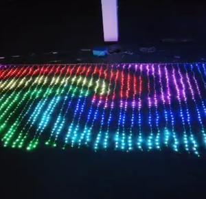 DMX 512 a todo color programable LED Navidad píxeles inteligentes RGB al aire libre cortina decorativa Cadena de luz - Product Image 1