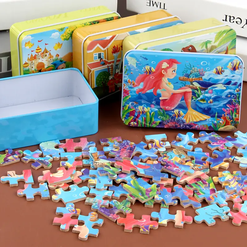 Tùy Chỉnh Bán Buôn 60 Cái Trẻ Em Câu Đố Khác Kid Giáo Dục 3d Bằng Gỗ Jigsaw Puzzle Trò Chơi Đồ Chơi