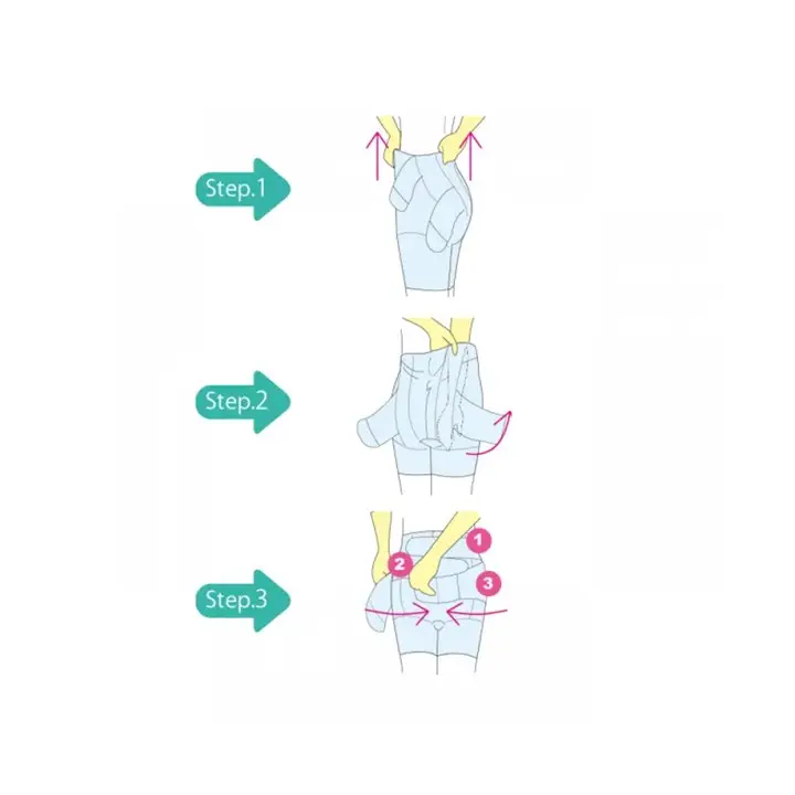Frauen Hochwertig atmungsaktiv verbessern Haltung Hüftenformer Inujirushi Postpartum Körperformung kurzer Support Schritt