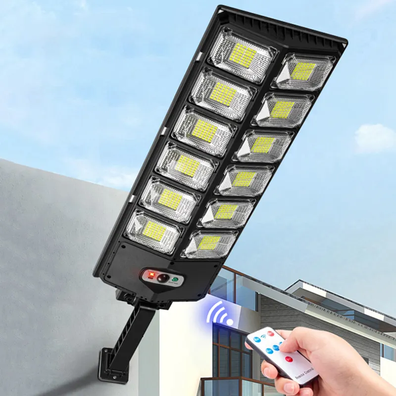 Lámpara de calle de pared para exteriores, luz Solar de 10000 lúmenes, impermeable, con Sensor de movimiento, para patio de jardín