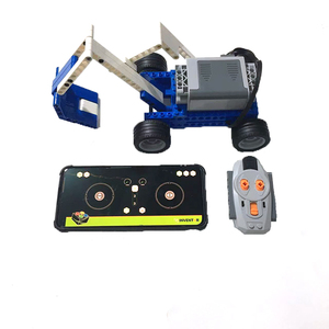 RC APP Programm Motor 4-Rad-Bagger Fahrzeug Auto Bausteine Kompatible Legoeds Wedo STEM Education Robotic Brick Toy - Product Image 5