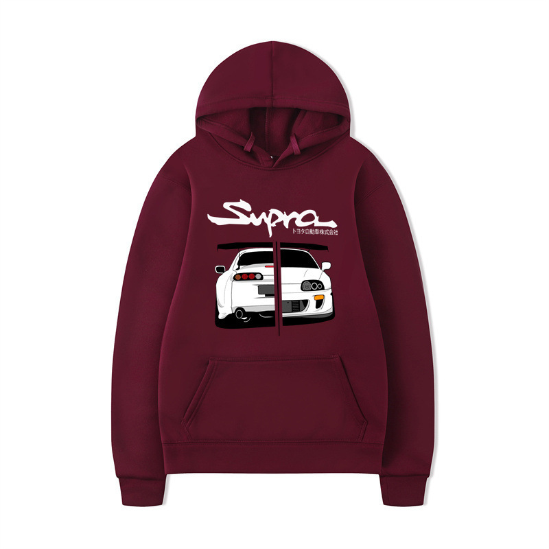 Wine color with white letters