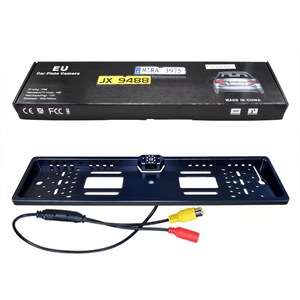 Cámara de marcha atrás de coche de 12V, accesorio Universal para coche, Sensor LED 4-8 de aparcamiento, marco de matrícula europeo, sistema de visión trasera Parktronic - Product Image 1