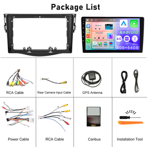 Podofo 9 Zoll 2 Din Android Autoradio 4 64G Wireless Carplay Android Auto Für Toyota RAV4 2007-2011 GPS RDS WIFI Anpassung - Product Image 4