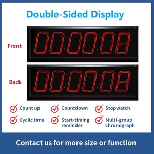ZX Dual Screen 5-10 Zoll Ziffern nummer Anzeige LED Digital Countdown Stoppuhr Outdoor Portable Running Race Timing Clock Timer - Product Image 2