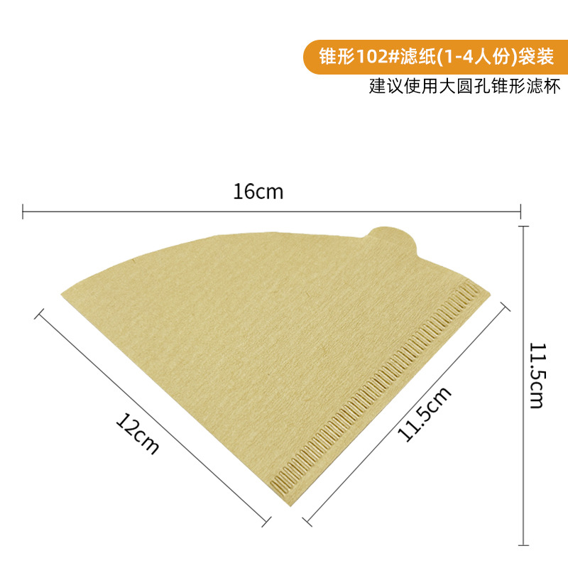 Papier filtre en forme de V, grand format, 40 feuilles - en sachet