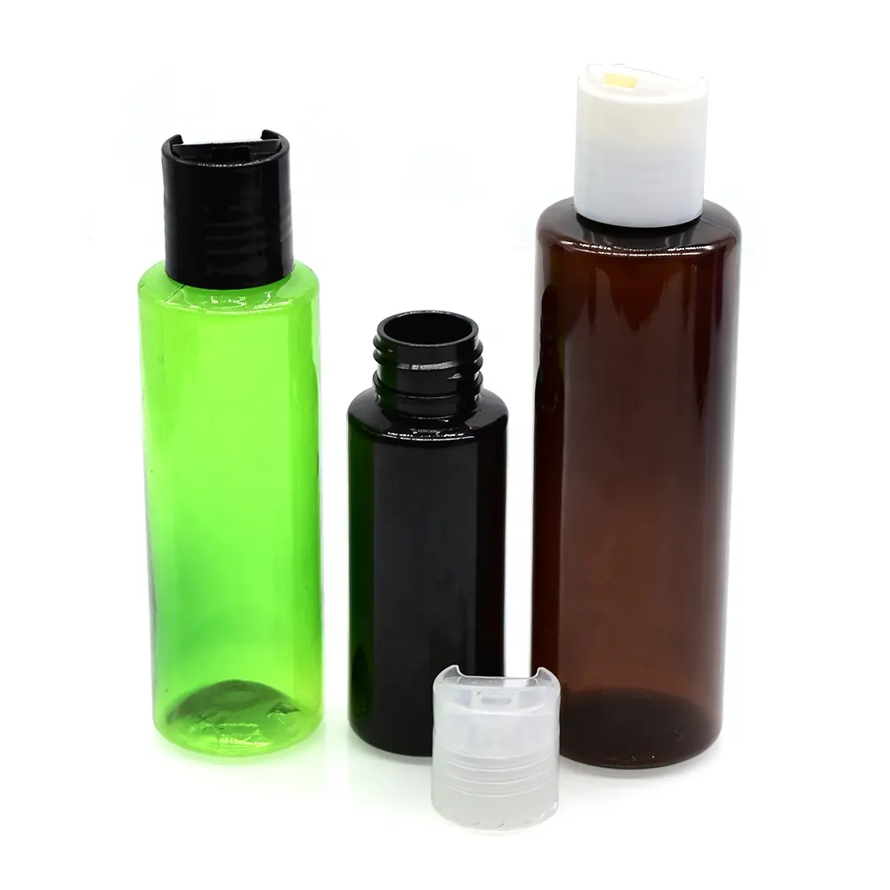 Personalizzato 10ml 30ml 50ml 60ml 100ml 150ml 250ml 500ml lozione cosmetica bottiglia di shampoo in plastica con tappo a disco a pressione