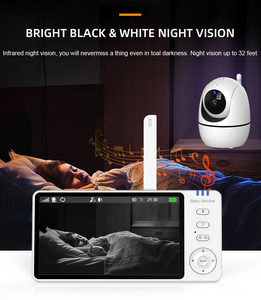 Akıllı bebek uyku monitör gece görüş sıcaklık Cry ses algılama 720P 5 inç bebek izleme monitörü ekran kamera ve ses ile - Product Image 6