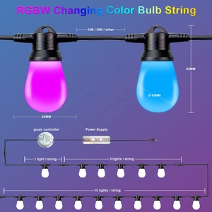 Urlaub Beleuchtung LED Glühbirne String Pixel LED Licht wasserdicht dmx RGB Multi Farbe String Weihnachten LED Glühbirne String Licht - Product Image 4