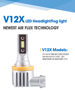 V12 8000lm ระบบไฟ LED อัตโนมัติ H1 H7 H4 H3 H16 H8 H9 880 881ไฟหน้ารถ LED 5202ไฟ LED ประสิทธิภาพสูง - Product Image 2