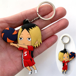 日本のアニメ漫画キャラクターキーホルダー3D両面キーホルダーPVCアニメフィギュアHaikyuuキーホルダー - Product Image 6