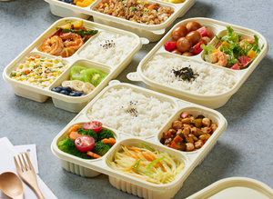 使い捨てランチボックス食品グレードの環境に優しい分解可能なコーンスターチコンパートメント商業用テイクアウト弁当箱 & ボウル - Product Image 3