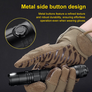 Xách tay có thể sạc lại LED chiến thuật đèn pin 1200 lumen độ sáng cao Hợp kim nhôm không thấm nước Extra-Long Pin IP68 - Product Image 5