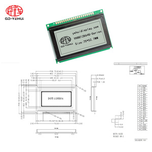 Matriz de puntos LCD RoHS Certificado 12864G Módulo LCD Interfaz paralela para sistemas de energía Almacenamiento de energía móvil - Product Image 3