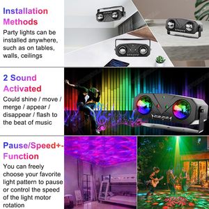 เครื่องฉายท้องฟ้าแบบ3 in 1เครื่องฉายแสงดาวเลเซอร์สำหรับงานปาร์ตี้ไฟ LED ดีเจดิสโก้บอลไฟเวที - Product Image 5