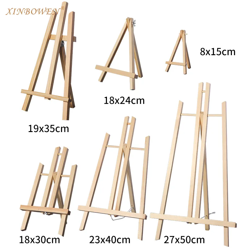 Xin bowen easels desktop esboço de esboço, pequeno óleo moldura de madeira para dor de crianças