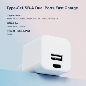 GAN PD 30W PPS QC 18W USB A + USB C 5V 3A Type C ชาร์จเร็วสำหรับ Apple Adapter อุปกรณ์เสริมสำหรับ telefono - Product Image 5