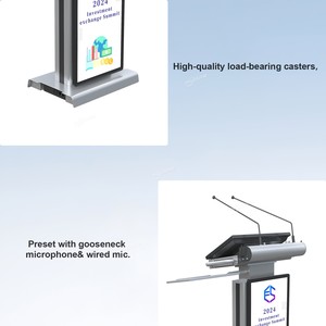 360SPB 15.6&quot; Touch Screen Multimedia Table Android Lcd Smart Digital Podium Kiosk With Interactive Mic <strong>Computer</strong> For Conferences - Product Image 5