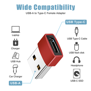 Usb-c母对公性别转换器Type-C适配器USBC连接器USB C至USB适配器支持徽标打印