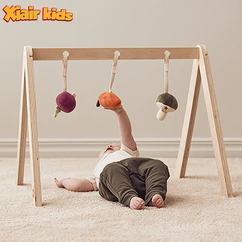 Xiair-alfombra de juegos para el cuidado del bebé, estera de actividades para gatear, con suelo de arcoíris, acolchada, impermeable