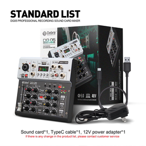 Debra-tarjeta de sonido profesional, interfaz de Audio de estudio con consola mezcladora BT5.0, 24 bits, 192K - Product Image 6