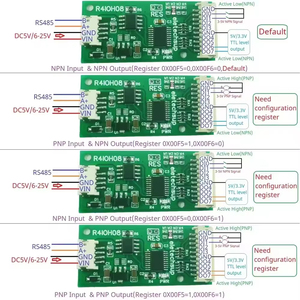 8ch DC 5-24V RS485多機能DI-DOモジュールデジタルNPN PNP入力出力Modbus RTU PLCリモートIO拡張ボード - Product Image 4