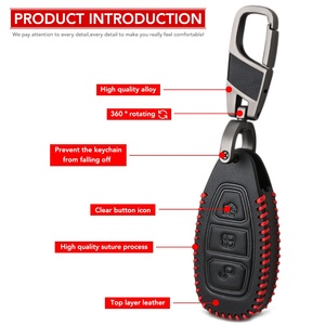 Best Sale Leather Remote Smart Car <strong>Key</strong> Case Cover for <strong>Ford</strong> Focus <strong>2</strong> 3 Fiesta MK2 MK3 MK7 MK4 <strong>Key</strong> Holder <strong>Key</strong> Parts Skin Shell - Product Image 6