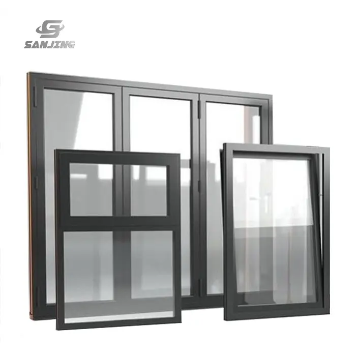 Aluminum Windows Aluminum Profiles Windows Double/Triple Glazed Glass Sliding and Casement Aluminum Windows and Doors