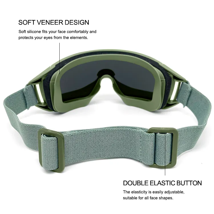 Yijia kacamata taktis V50, kacamata pengujian olahraga luar ruangan perlengkapan keselamatan airsoft pelindung mata kacamata taktis tembak