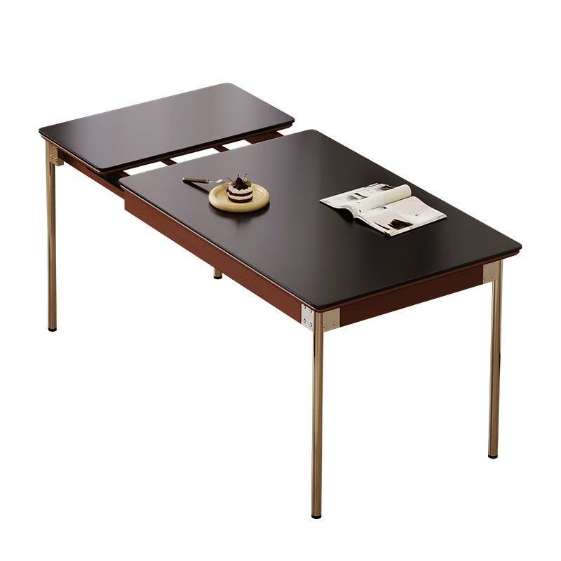 Black matte slate dining table