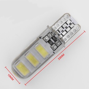 A80 t10 araba Led ampul T10 194 5630 Canbus T10 6smd silikon T10 Led araç aydınlatma okuma işık T10 Led ampul - Product Image 4