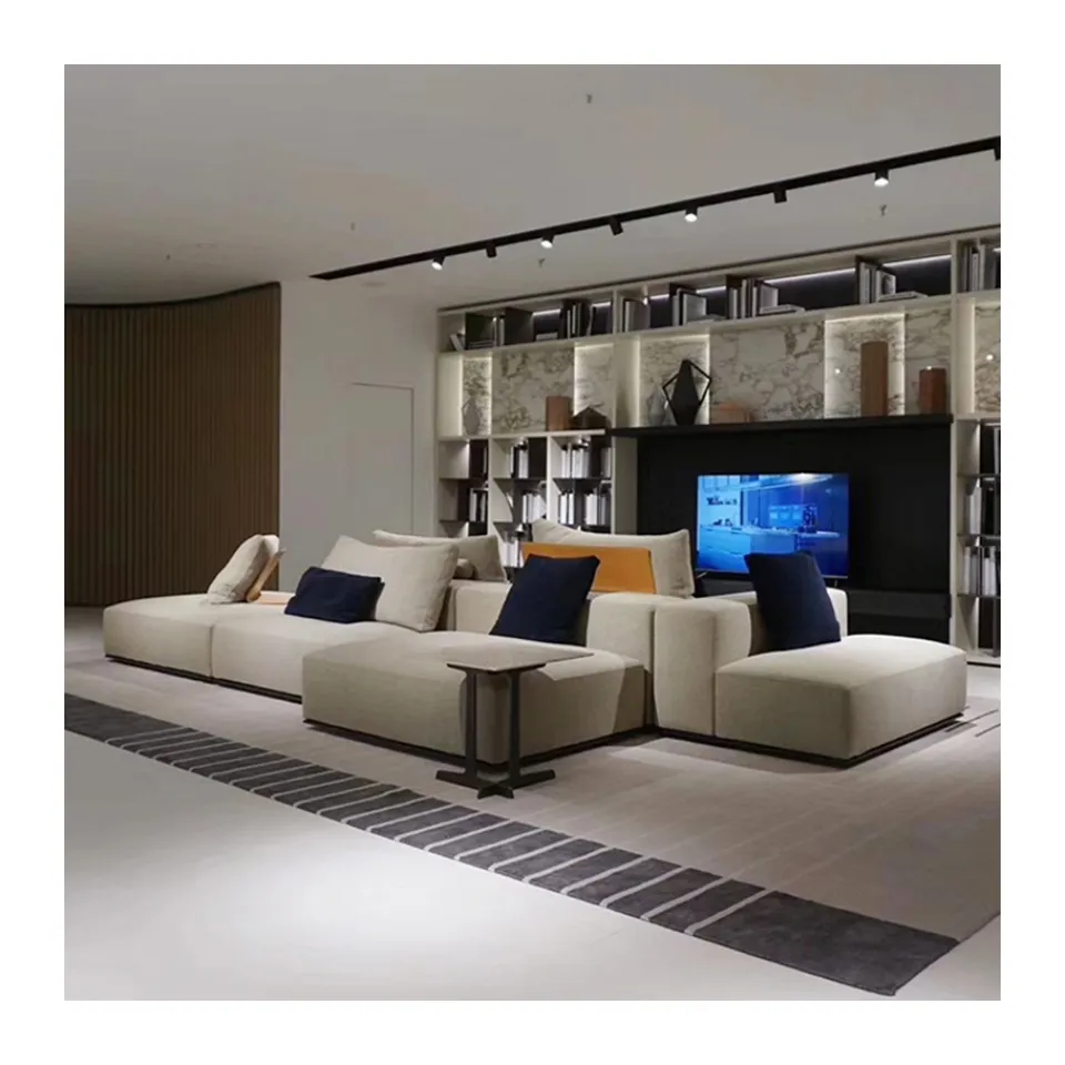 İtalyan yüksek klasik Modern minimalist westide isladn ücretsiz kombine kesit kanepe koltuk takımı modüler ev oturma odası kanepe villa