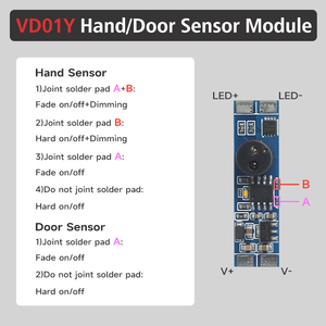 Sensor de barrido de mano con atenuador Led de Venta caliente 5V 12V 24V interruptor de Sensor de puerta de atenuación de oclusión para luz de armario - Product Image 3
