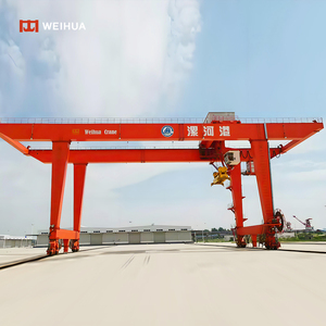 RMG tipi 100 Ton çift kirişli konteyner portal vinç, liman atölyesi için raylı - Product Image 3