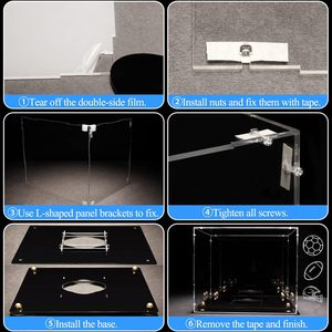 Rõ ràng <span class=keywords><strong>Acrylic</strong></span> hiển thị trường hợp với gương trở lại lắp ráp Countertop hộp bóng đá Mũ bảo hiểm hiển thị trường hợp kích thước đầy đủ hộp hiển thị - Product Image 5