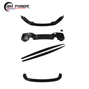 1 serisi F20 MP stil vücut <span class=keywords><strong>kiti</strong></span> dudak ön arka difüzör yan etek arka SPOILER parlak siyah FACELIFT parçaları - Product Image 2